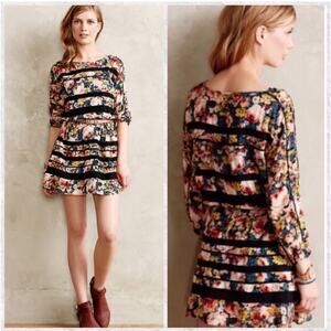 Anthropologie Holding Horses Floral Mini Dress Size S